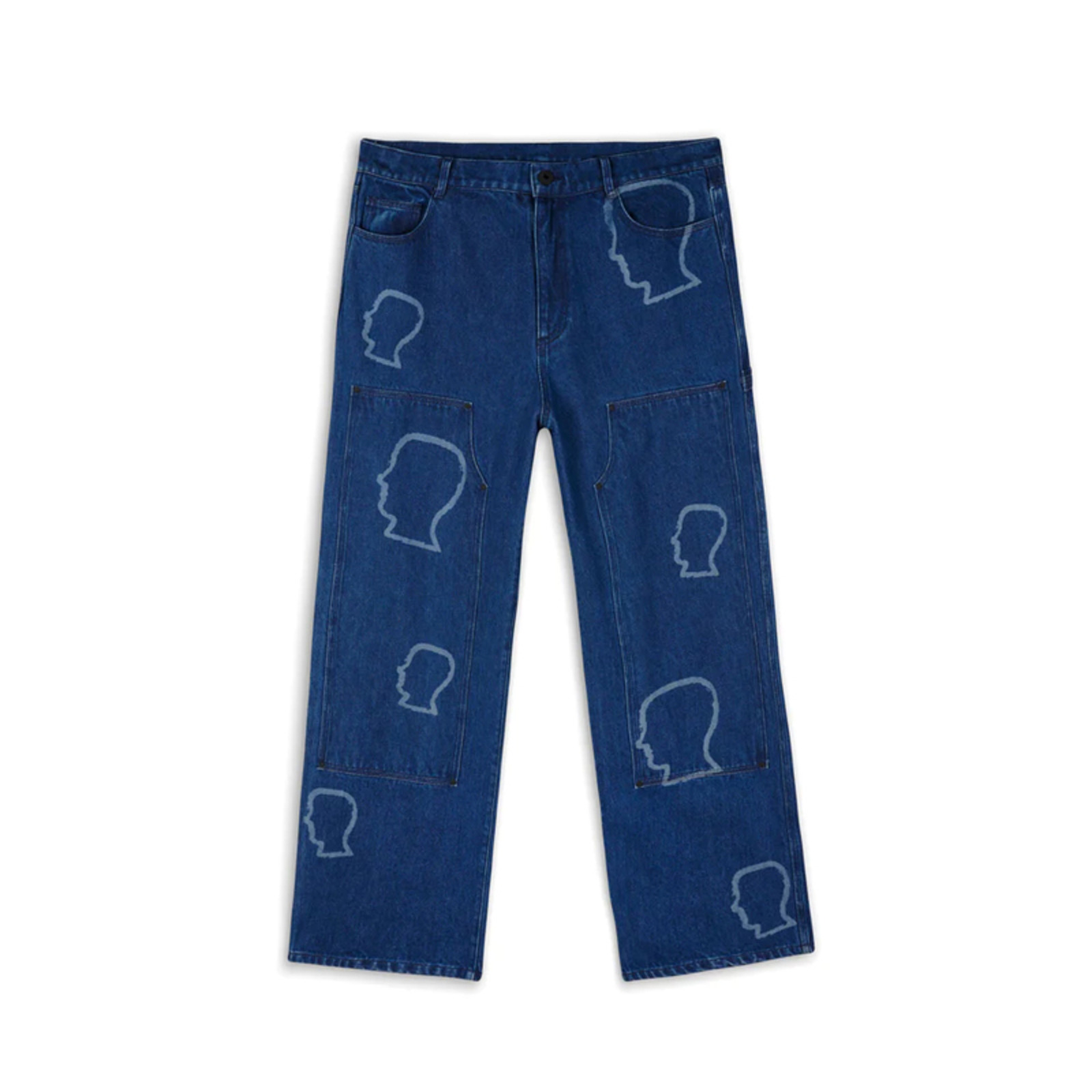 Brain Dead 22FW LOGOHEAD DENIM DOUBLE KNEE UTILITY PANT