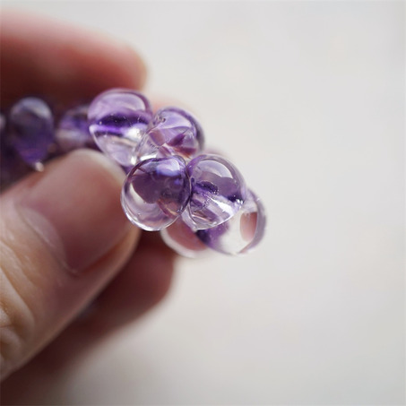 紫粉mix彩绘晕染透明色~美国产泪珠玻璃珠中号DIY串珠材料 9X10MM-5