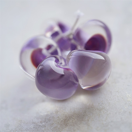 浅浅紫质感透明调~美国产泪珠玻璃珠特大号DIY串珠材料 17-20MM