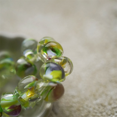 植物园配色绿调透明感~美国产泪珠玻璃珠中号DIY串珠材料 9X10MM-4