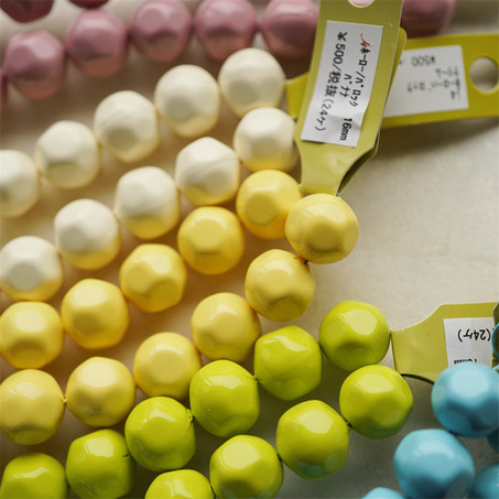 超轻盈彩色纯色多面异形珠中号涂装珠~日本进口高品质配件空心树脂珠 16MM 展会限定-7