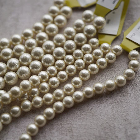 高级质感白色~质感星光闪粉珠日本进口高品质配件树脂珠