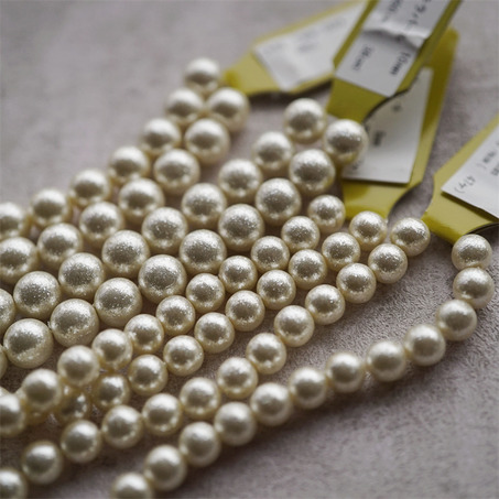 高级质感白色~质感星光闪粉珠日本进口高品质配件树脂珠-5