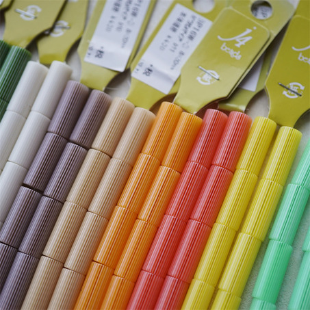 限定多色入！圆柱形~波子泡泡糖系列日本采购品牌配件树脂珠 8X20MM-7