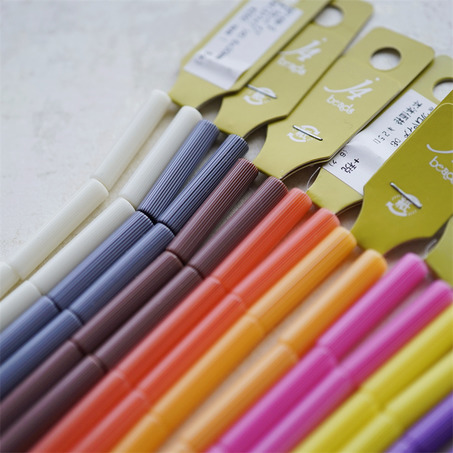 限定多色入！细圆柱形~波子泡泡糖系列日本采购品牌配件树脂珠 6X30MM-10