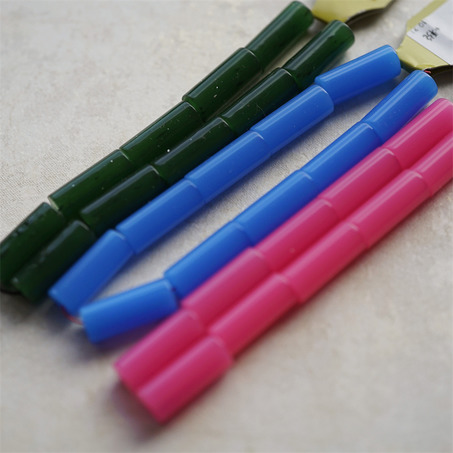 限定多色入！纯色细圆柱形~波子泡泡糖系列日本采购品牌配件树脂珠 8X20MM-2