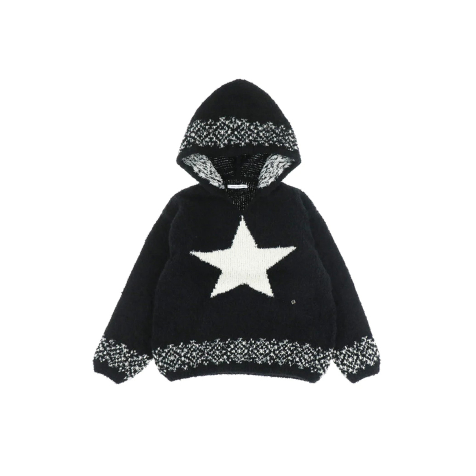 Children of the discordance 22AW OVERSIZED STAR MOTIF KNIT HOODIE