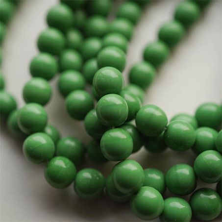 深绿色纯色百搭~捷克珠玻璃琉璃珠圆珠DIY材料 8MM-1