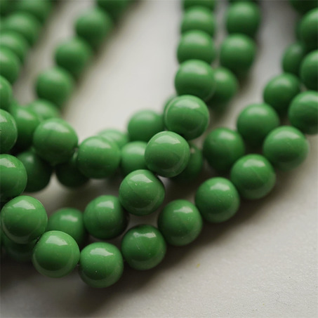 深绿色纯色百搭~捷克珠玻璃琉璃珠圆珠DIY材料 8MM-3