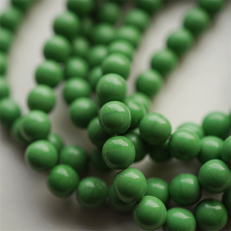 深绿色纯色百搭~捷克珠玻璃琉璃珠圆珠DIY材料 8MM-5