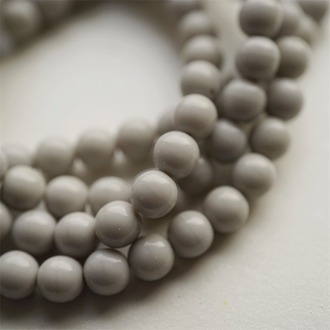 质感灰纯色百搭~捷克珠玻璃琉璃珠圆珠DIY材料 8MM