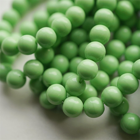 浅绿色纯色百搭~捷克珠玻璃琉璃珠圆珠DIY材料 8MM-4