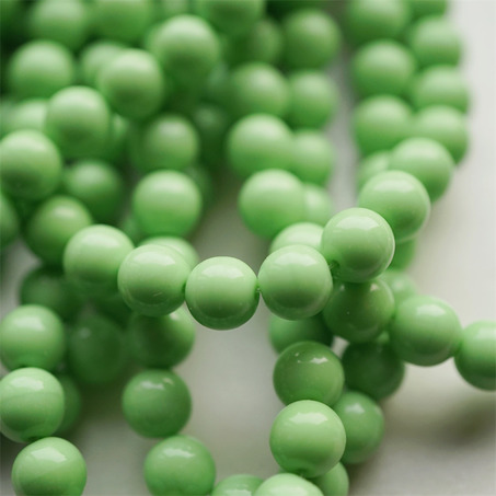 浅绿色纯色百搭~捷克珠玻璃琉璃珠圆珠DIY材料 8MM-3