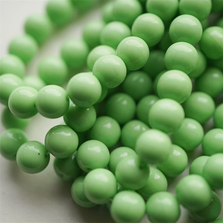 浅绿色纯色百搭~捷克珠玻璃琉璃珠圆珠DIY材料 8MM-5