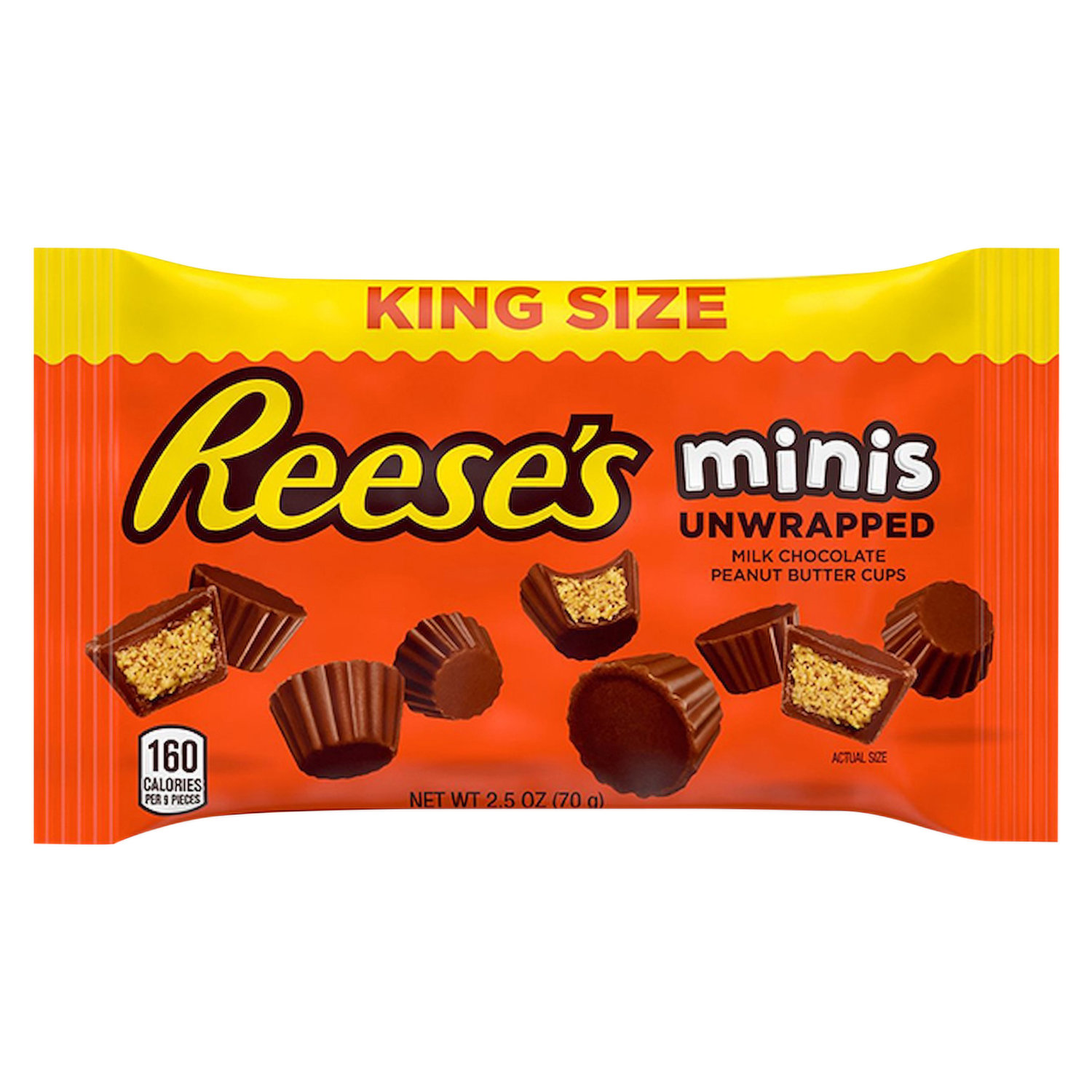 Reese‘s Minis Unwrapped Milk Chocolate Peanut Butter Cups 70g