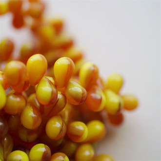 柠檬红茶配色mix~常规水滴珠捷克珠玻璃琉璃珠 6X9MM