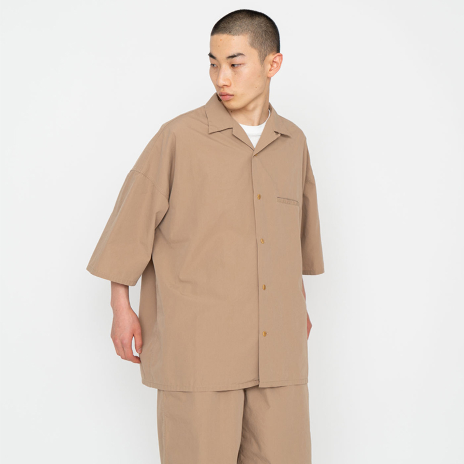 nanamica 23SS Open Collar Wind H/S Shirt