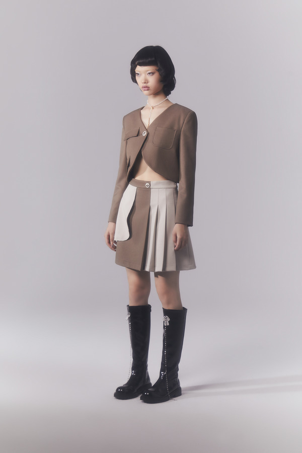 贴袋短款小西装