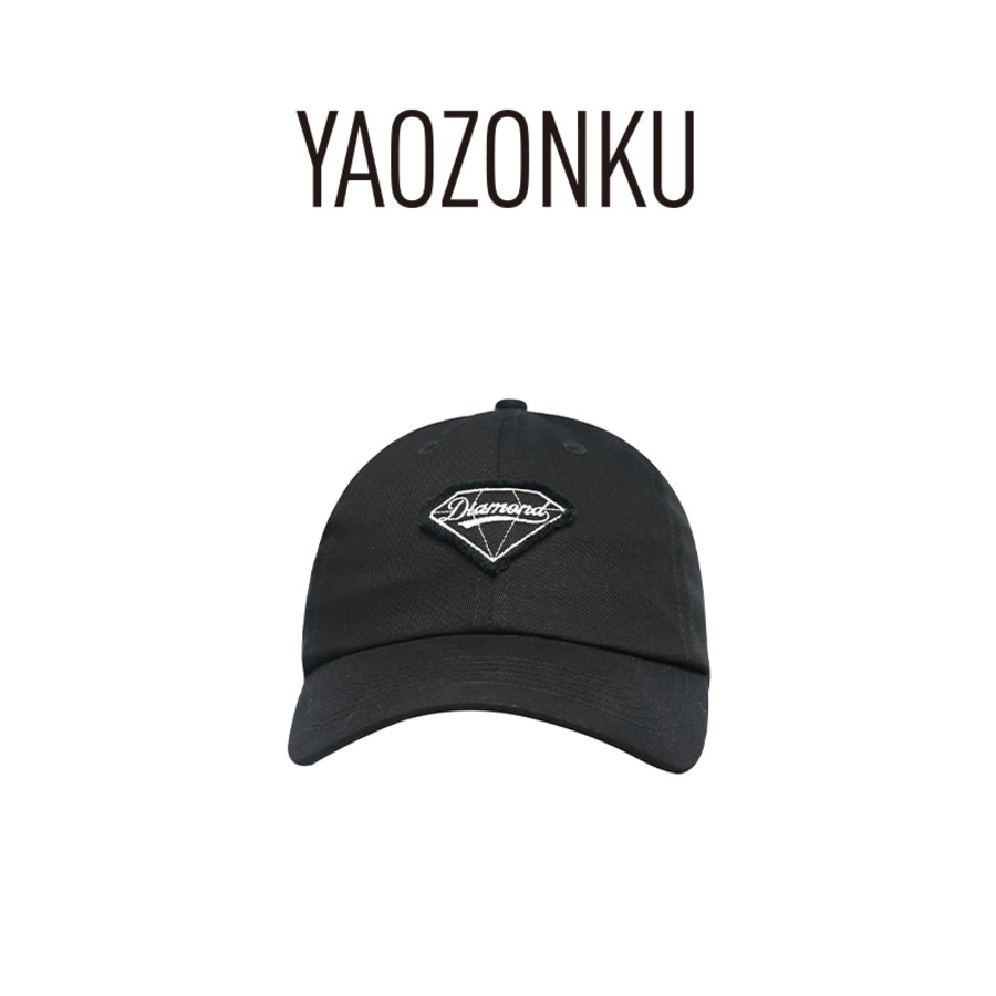 恒久钻石刺绣破洞棒球帽