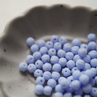 雾面奶蓝色~迷你南瓜珠捷克珠玻璃琉璃珠 4MM