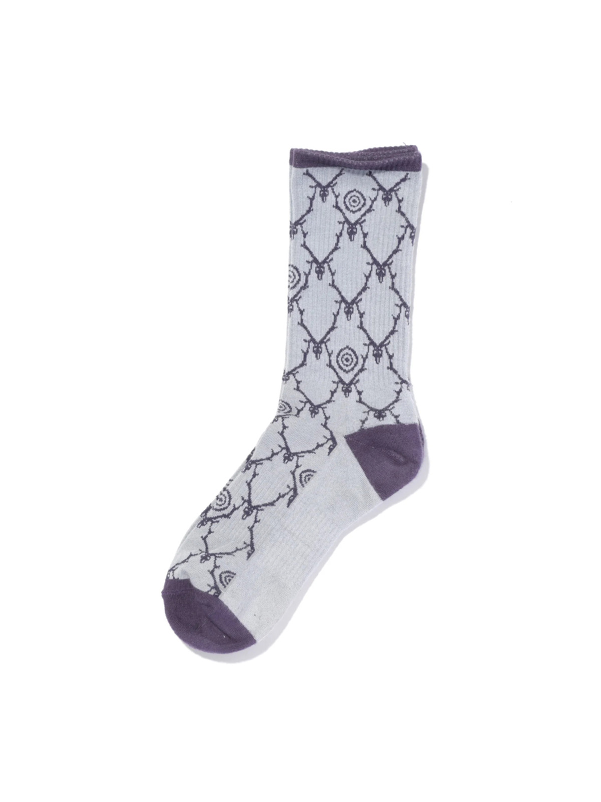 SOUTH2 WEST8 23SS Socks - Cotton Jq. / Skull Target