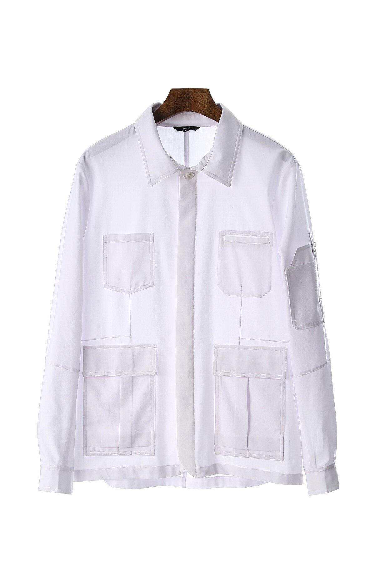 JUMA 斜口袋夹克 - 8 个再生水瓶 - 白色｜JUMA Slant Pocket Jacket - 8 Recycled Water Bottles -White