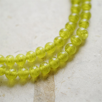 十枚入！青葡萄配色条纹mix手造绝美圆珠~日本进口中古古董灯工玻璃琉璃珠