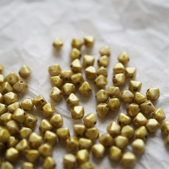 金色斑驳毕加索风~迷你菱形珠捷克珠玻璃琉璃珠串珠法绣材料 4MM