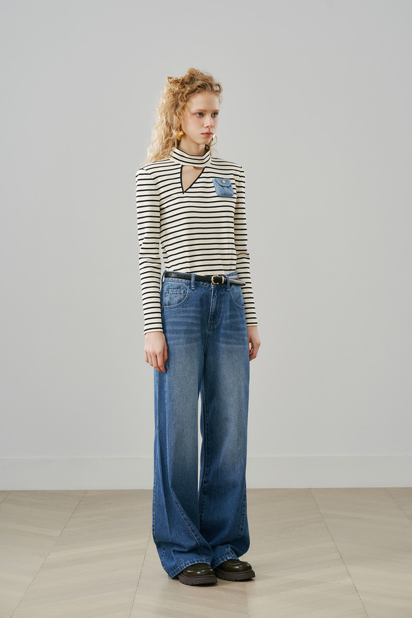 立体迷你口袋镂空针织衫