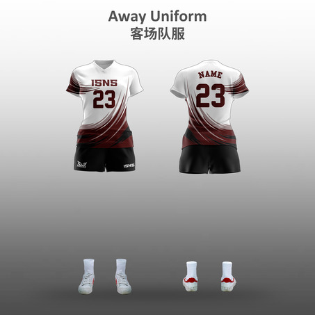ISNS Girls Volleyball Away Uniform --女装客场排球服