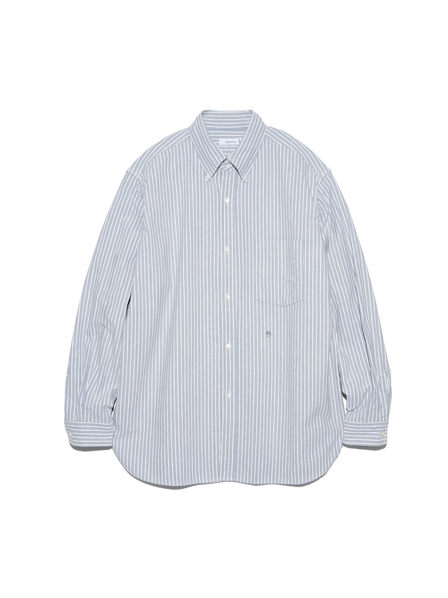 And Wander dry linen open collar shirt