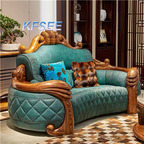 4000usd two seat Kfsee Zingana Wood Sofa