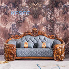 3000usd two seat Kfsee Zingana Wood Sofa