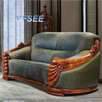 2500usd two seat Kfsee Zingana Wood Sofa