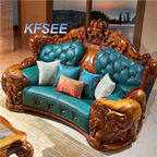 4500usd two Seat Kfsee Zingana Wood Sofa