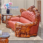 2500usd two Seat Kfsee Zingana Wood Sofa