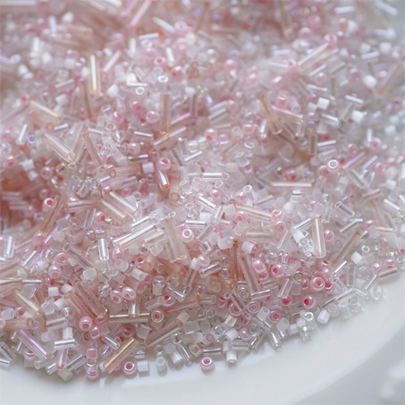 【新手向】樱花啵啵配色~mix进口混珠米珠百搭万能玻璃珠 50g