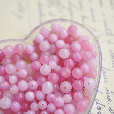 樱花粉色系mix手造小圆珠~日本制手工琉璃玻璃珠樱桃牌古董珠-4