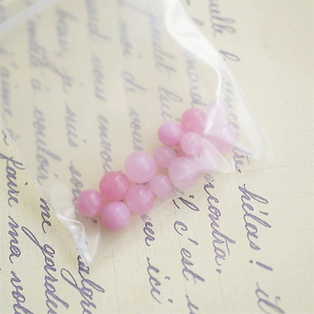 樱花粉色系mix手造小圆珠~日本制手工琉璃玻璃珠樱桃牌古董珠-5