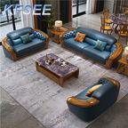 5000usd 1+2+3 Solid Wood Kfsee Zingana Sofa