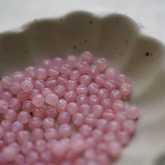 果冻蛋白樱花粉~超迷你南瓜珠捷克珠玻璃琉璃珠 3MM