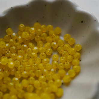 橘色细条纹mix~切面迷你枣形珠捷克珠玻璃琉璃 3MM