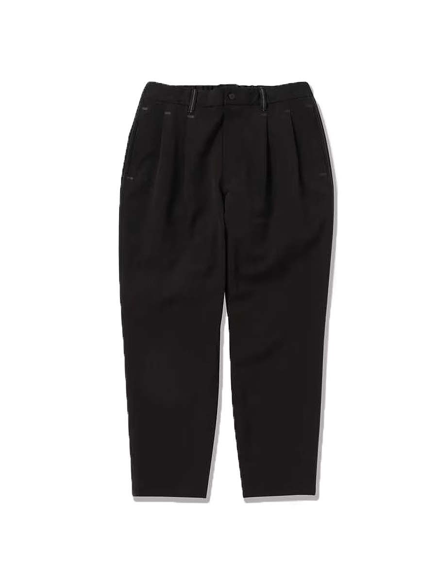 and wander 23FW plain tapered stretch pants