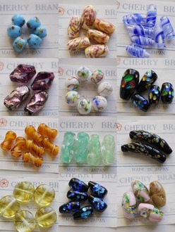 日本樱桃牌进口孤品古董珠合集【9】琉璃珠中古灯工玻璃珠材料