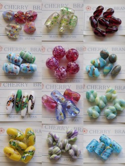 日本樱桃牌进口孤品古董珠合集【10】琉璃珠中古灯工玻璃珠材料