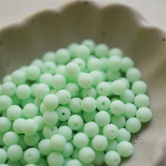 雾面哑光薄荷绿~迷你小圆珠捷克珠玻璃琉璃珠 4MM