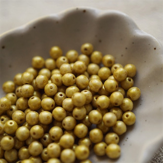 复古鎏金毕加索色~迷你小圆珠捷克珠玻璃琉璃珠 4MM