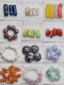 日本樱桃牌进口孤品古董珠合集【22】琉璃珠中古灯工玻璃珠材料