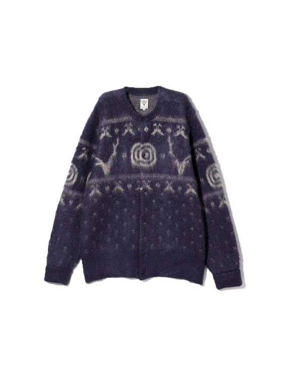 トップス South2West8 Loose Fit Crew Neck Cardigan SOUTH2 WEST8 23FW Loose Fit Crew Neck Cardigan - S2W8 Nordic
