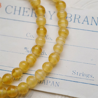 十枚入！蜂蜜奶油mix配色手造绝美圆珠~日本进口中古古董灯工玻璃琉璃珠